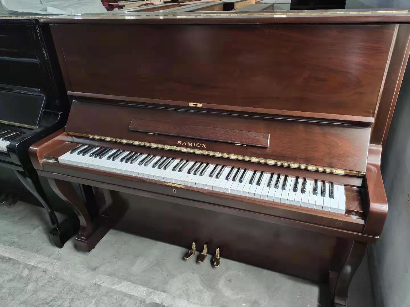 韓國進口二手鋼琴SAMICK三益WG9C培訓教學考級家庭業余立式實木琴